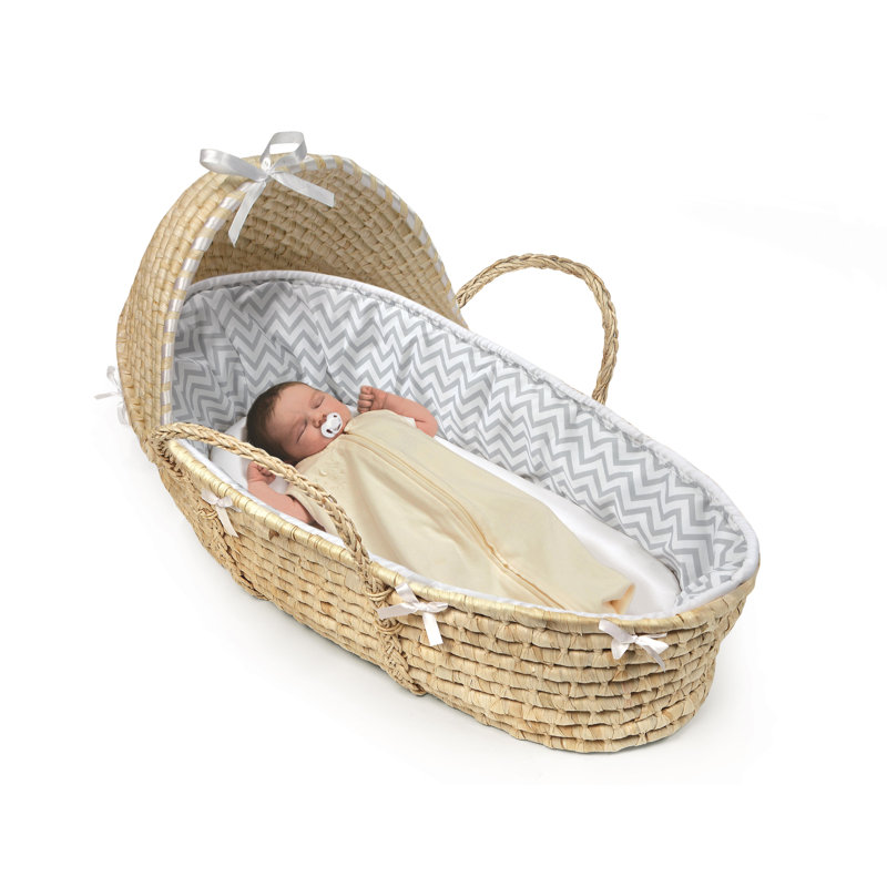 Badger Basket Natural Hooded Moses Basket & Reviews Wayfair